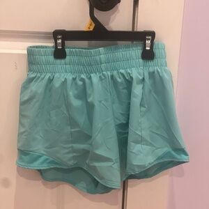 Teal athletic shorts